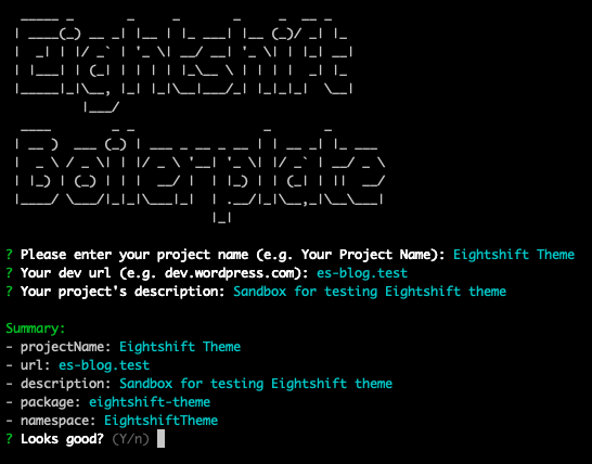 Setup - initial prompt
